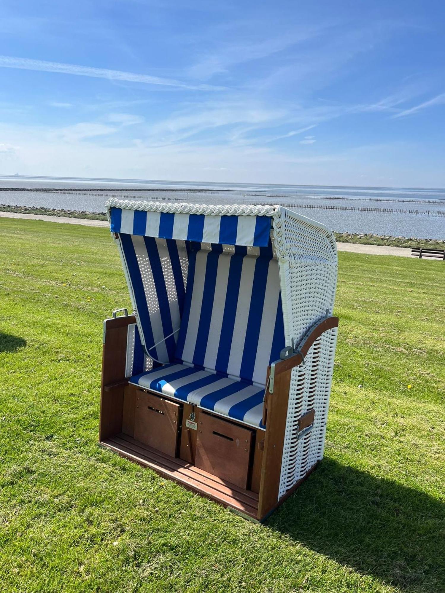 Westerdeichstrich Fewo Schroeder - Bude 63A - Mit Strandkorb Am Meer - Inklusive Bettwaesche Und Handtuecher מראה חיצוני תמונה